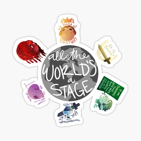 All the World's a Stage Color Wheel Sticker