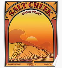Salt Creek Dana Point California Surfing Poster