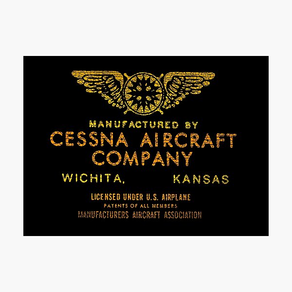 Cessna Vintage Aircraft USA Photographic Print