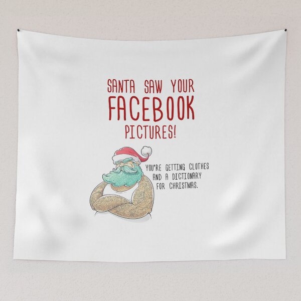 Item preview, Funny Santa Saw Your Facebook designed and sold by Rott515.