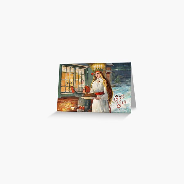 Saint Lucia Carrying Bread Greeting Card