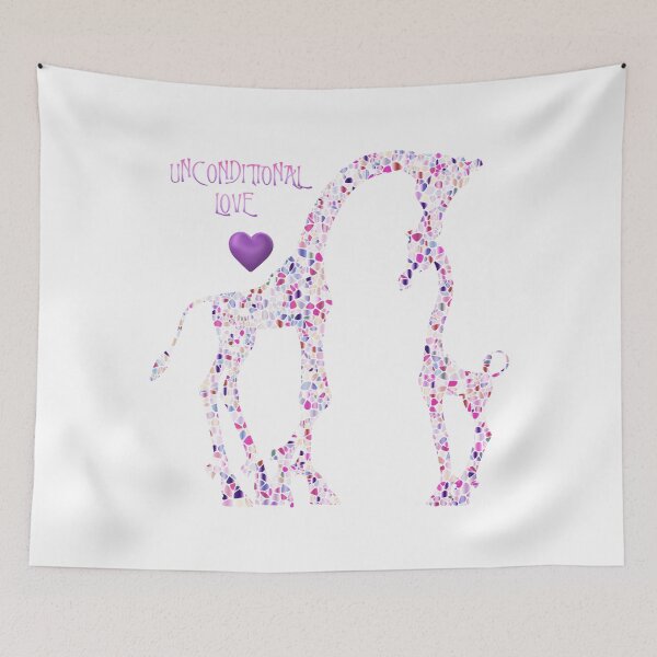 Item preview, Purple Giraffe "Unconditional Love" - Design by UMD  designed and sold by Uncle Murray Designs  U.M.D..