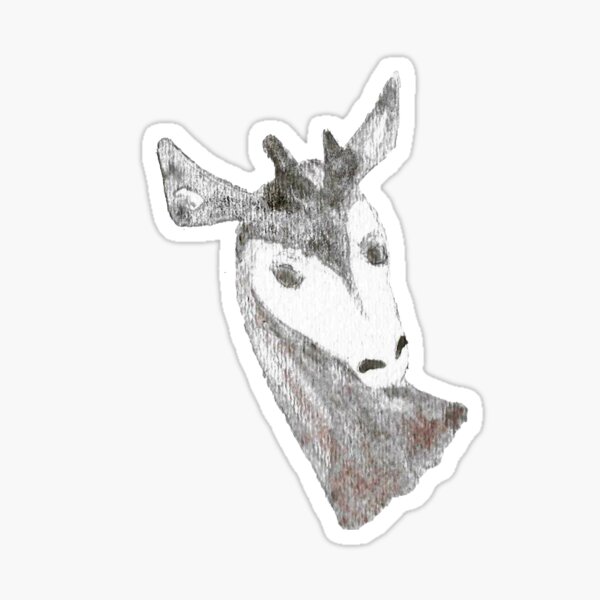 Watercolor Okapi Head Sticker