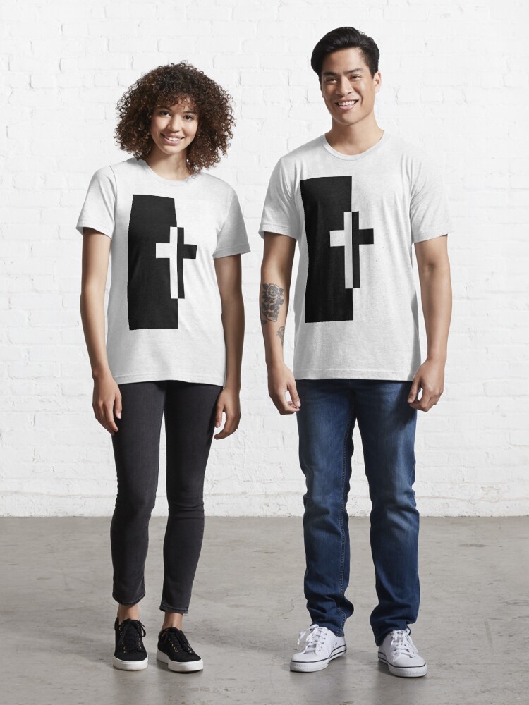 Camiseta «Mitad negra mitad blanca cruz» de -eleveneleven- |