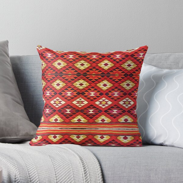 Navajo Colors 4 by Hypersphere Throw Pillow