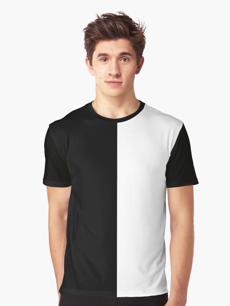T Shirt Moitie Noir Moitie Blanc Par Eleveneleven Redbubble