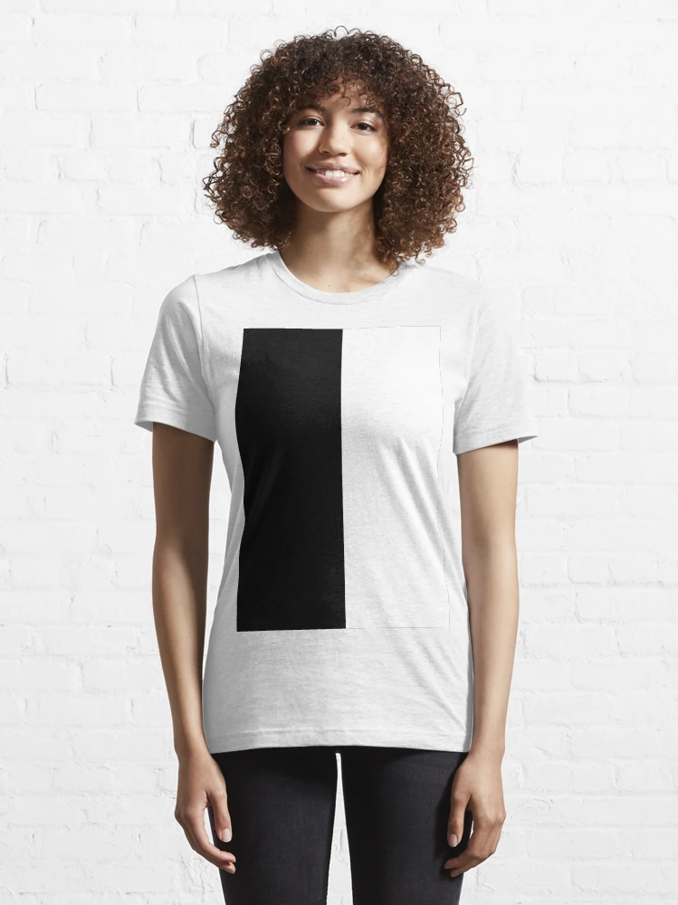 half black half white t shirt