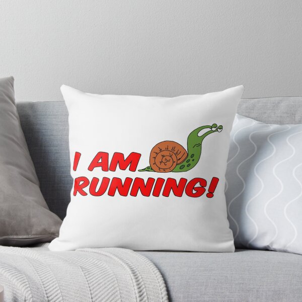 Item preview, I Am Running Funny Cartoon Snail Slow Runner designed and sold by jaycartoonist.