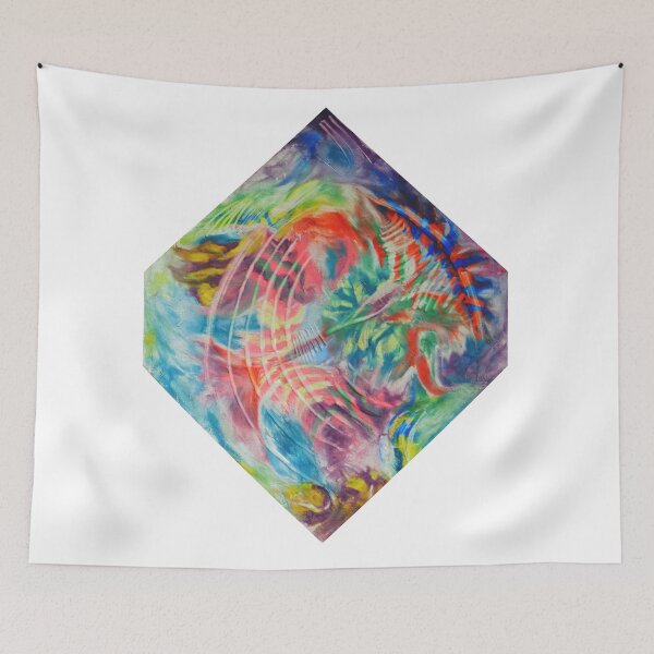 Item preview, Naif clay painting "Flora y fauna" designed and sold by Rainbow Infinity.