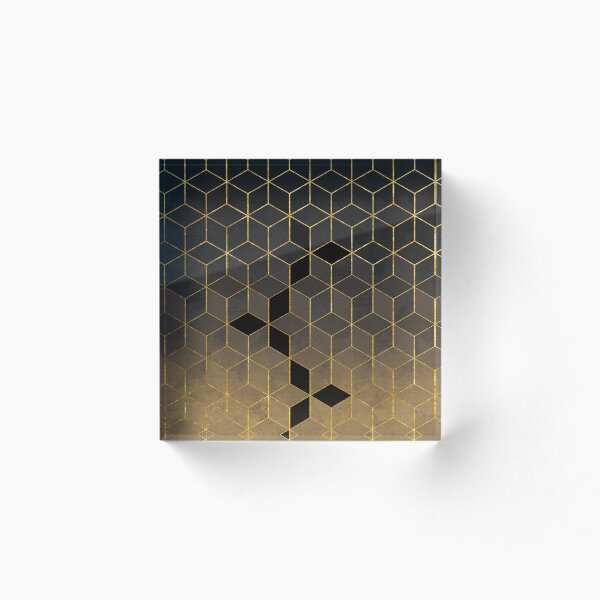 Artikelvorschau, Schwarzgrau und Tan Gradient Cube Pattern entworfen und verkauft von John Poremski.