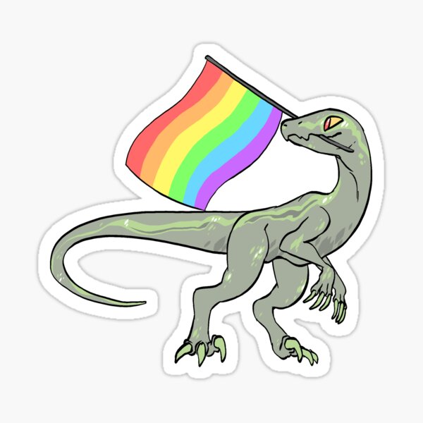 Ste-GAY-saurus  Pride Dinosaur Sticker – The Serpentry