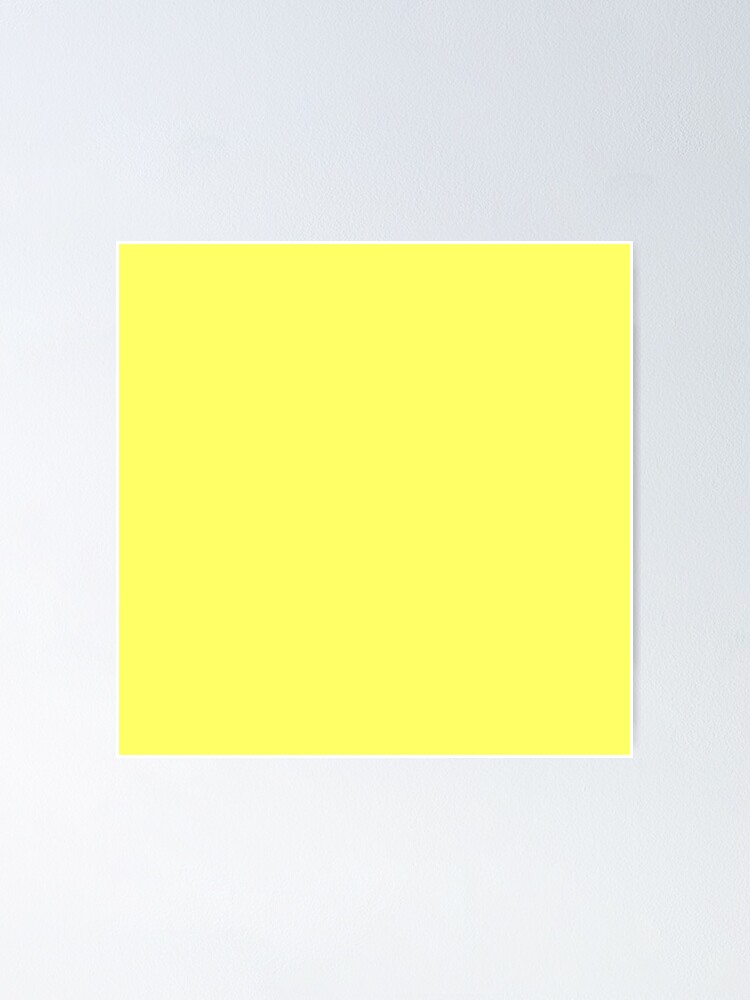 "Crayon Fluorescent in Laser Lemon COLOURS ICONIC SOLIDS" Poster by