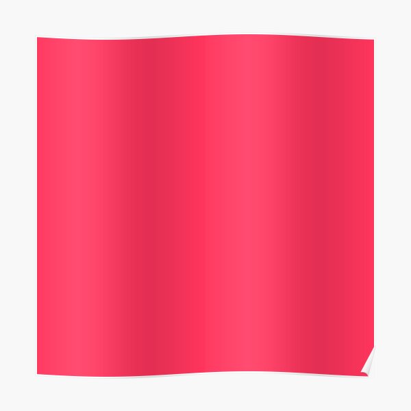 "Crayon Fluorescent in Radical Red COLOURS ICONIC SOLIDS" Poster