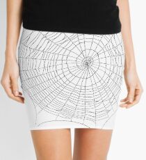 Spider web #Spider #web #SpiderWeb #illustration #chalkout #arachnid #web #pattern #outline #design #vector #webtogether #abstract #art #geometry #sunshade #shape #horizontal #whitecolor Mini Skirt
