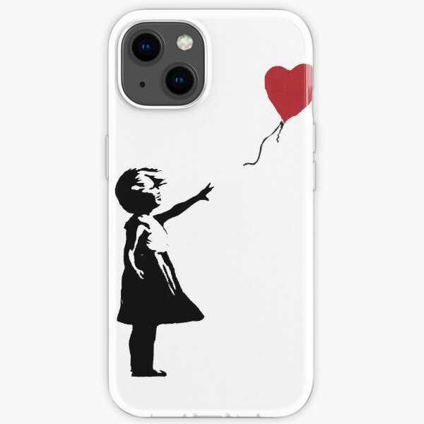 Banksy - Mädchen mit Ballon iPhone Flexible Hülle