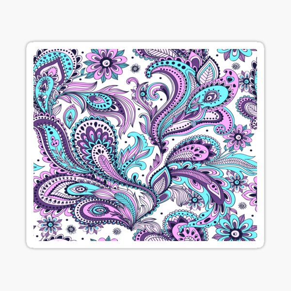 Artikel-Vorschau von Blauer lila Paisley-Druck, designt und verkauft von Bliss Find And Design.