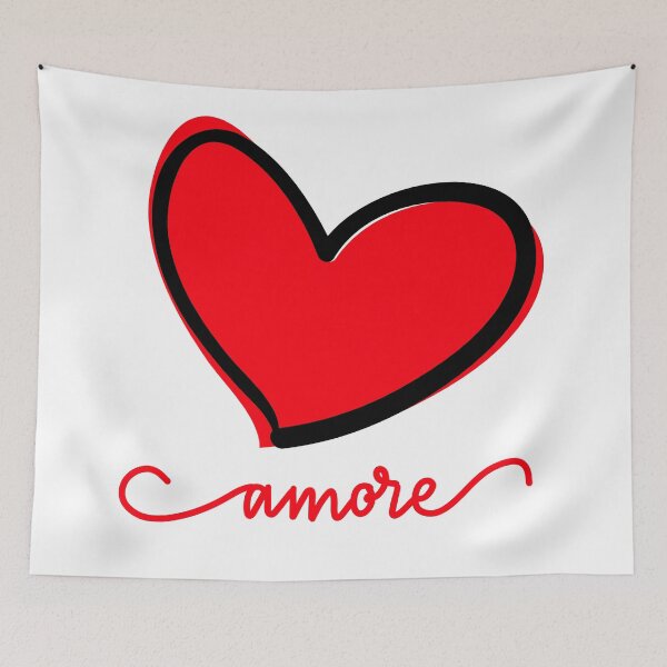 Item preview, Love - Amore - Red and Black Heart designed and sold by indicap.