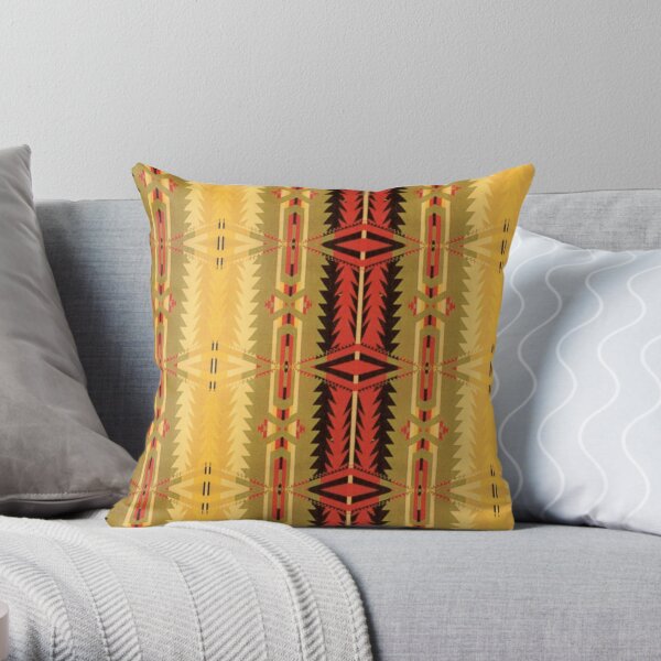 Navajo Colors 110 by Hypersphere Throw Pillow