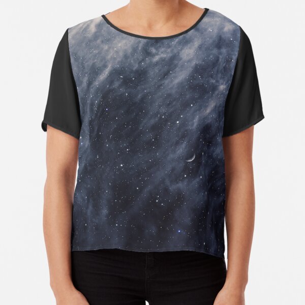 Blue Clouds, Blue Moon Chiffon Top