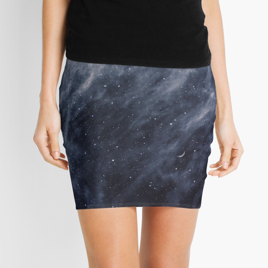 Blue Clouds, Blue Moon Mini Skirt
