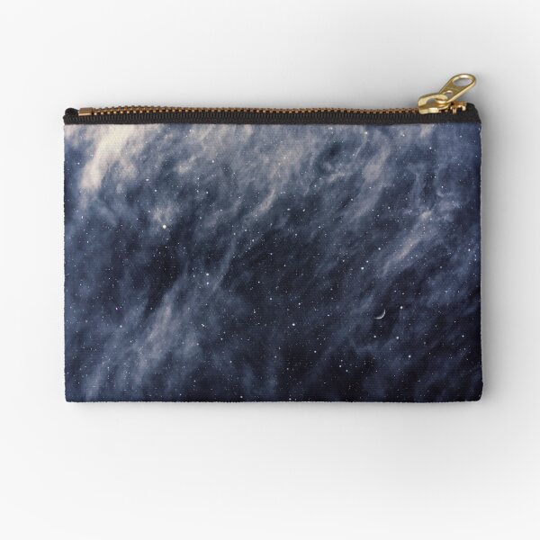Blue Clouds, Blue Moon Zipper Pouch