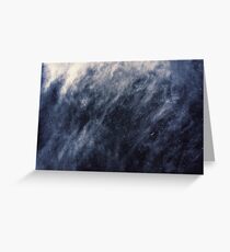 Blaue Wolken, blauer Mond Grußkarte
