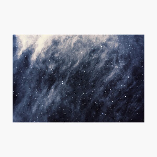 Blue Clouds, Blue Moon Photographic Print