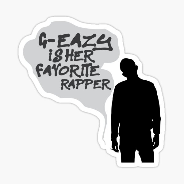 G-Eazy ist ihre Lieblings-Rapper-Aufkleber-Grafik Sticker