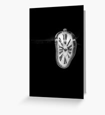 Salvador Dali Inspired Melting Clock Greeting Card