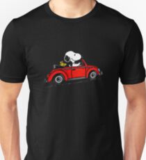 snoopy car Unisex T-Shirt