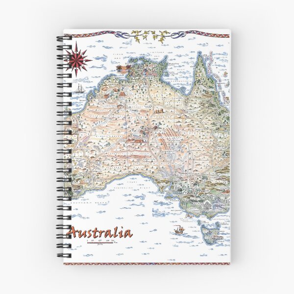 Item preview, Australia Pictorial Decorative Map designed and sold by JourneyJottings.
