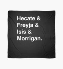 Goddesses of Magic - Hecate, Freyja, Isis, and Morrigan Scarf