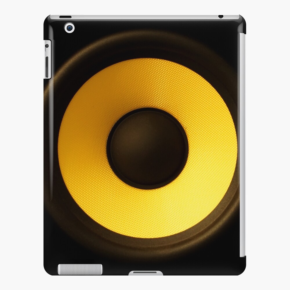 black and yellow speakers