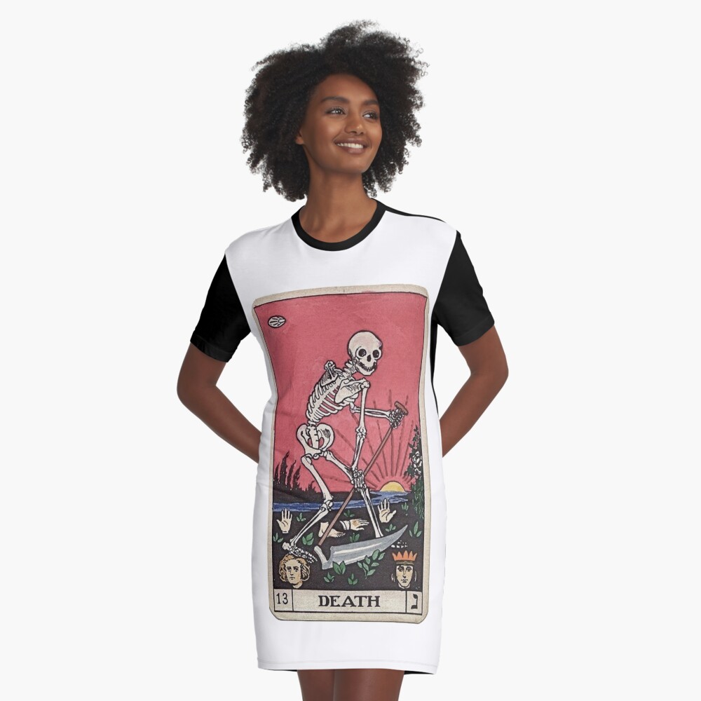 Death Tarot Graphic T-Shirt Dress