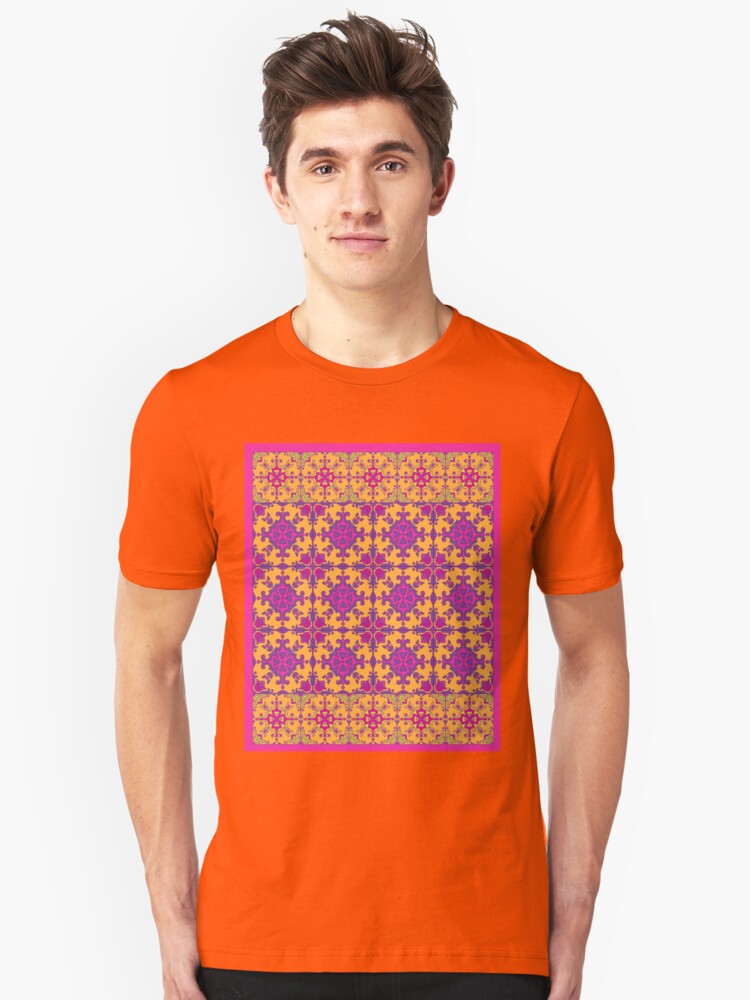Alternate view of azulejo print - fuschia Slim Fit T-Shirt