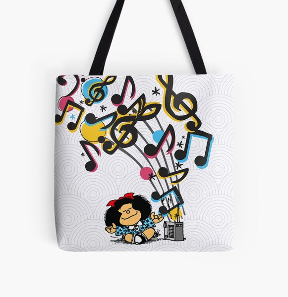 Mafalda musica vintage Bolsa estampada de tela