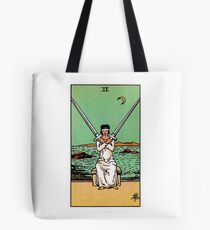 Two of Swords Tarot Tote Bag
