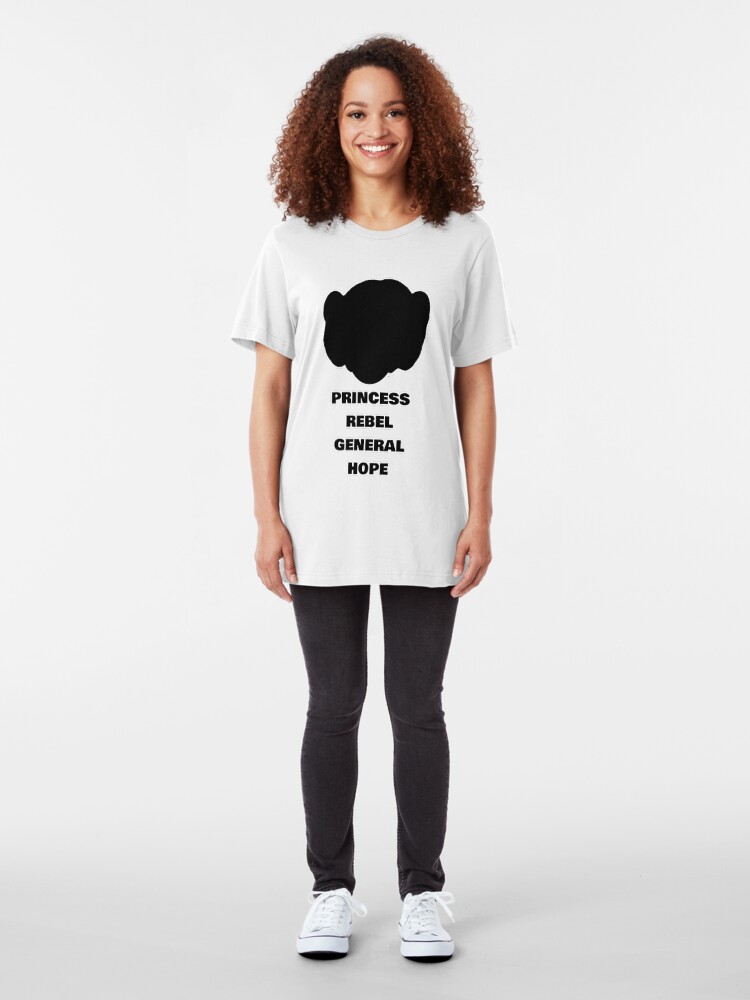 Alternate view of Leia - Rebel, Princess, General & Hope Slim Fit T-Shirt