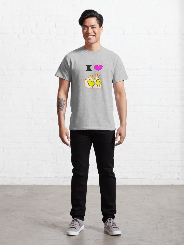 Alternate view of Who loves hot chicks? Classic T-Shirt