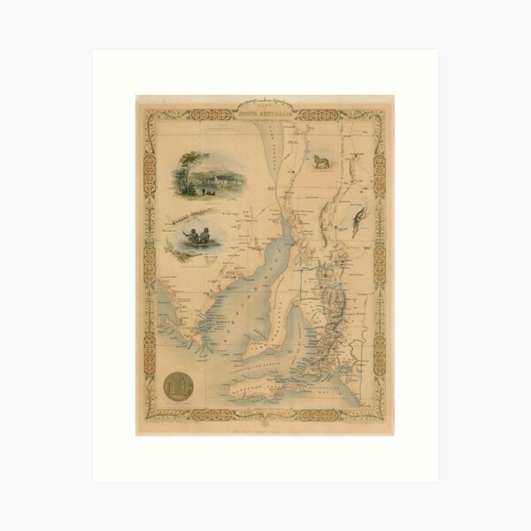 Part of South Australia, 1851 Art Print