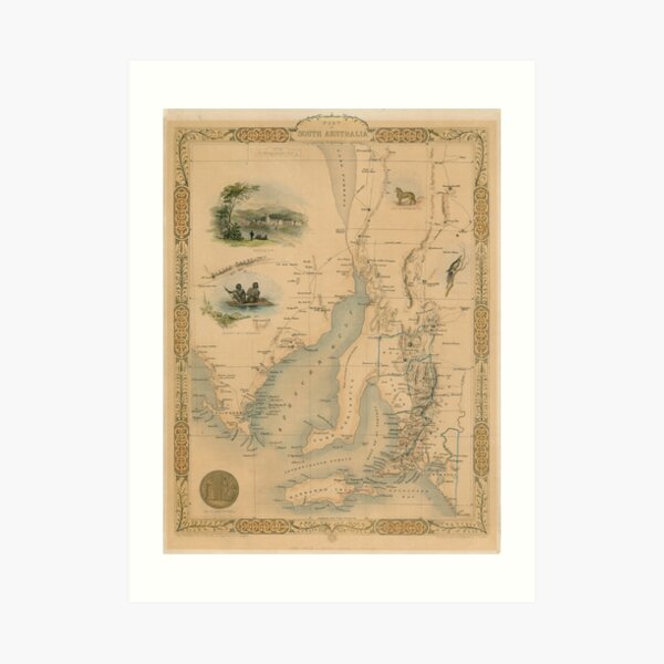 Part of South Australia, 1851 Art Print