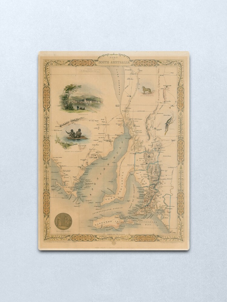 Alternate view of Part of South Australia, 1851 Metal Print