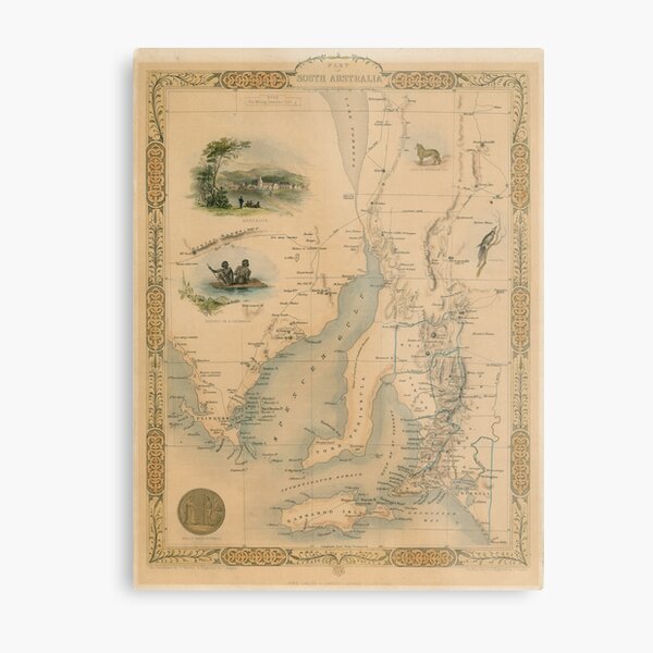 Part of South Australia, 1851 Metal Print