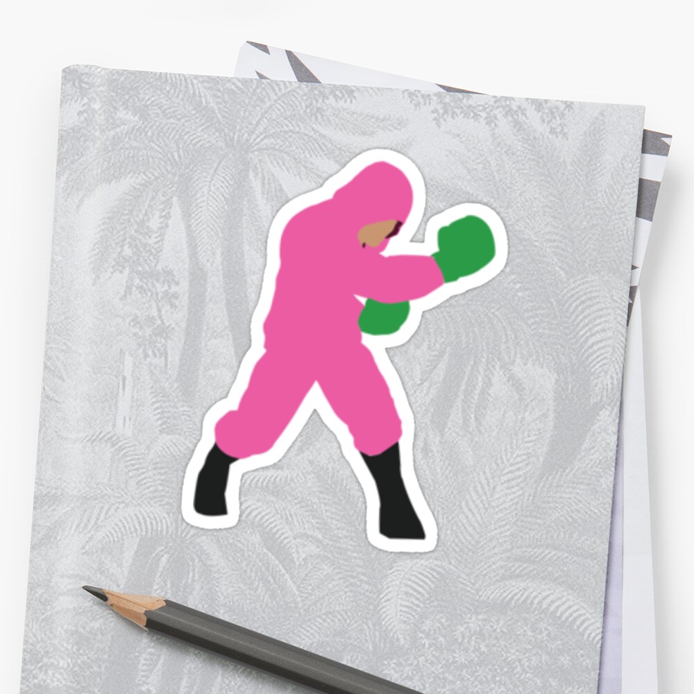 "Little Mac Pink Hoodie " Stickers by Solix Bass | Redbubble