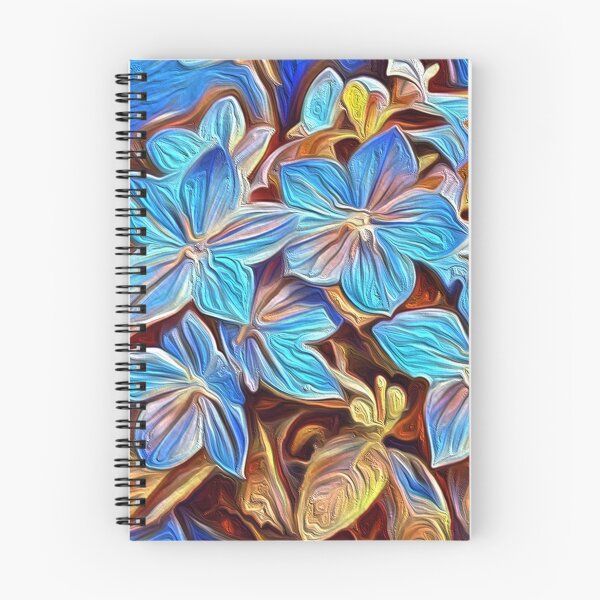 Item preview, Blue Floral Modern Painting by patjila designed and sold by patjila.