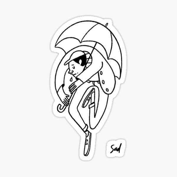 rain boy Sticker