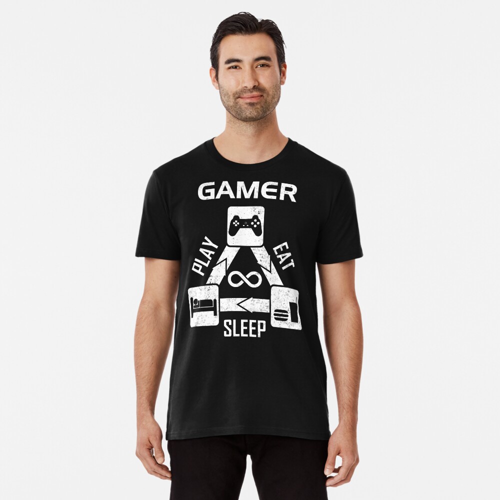 Gamer - Eating Sleeping Play Premium T-Shirt