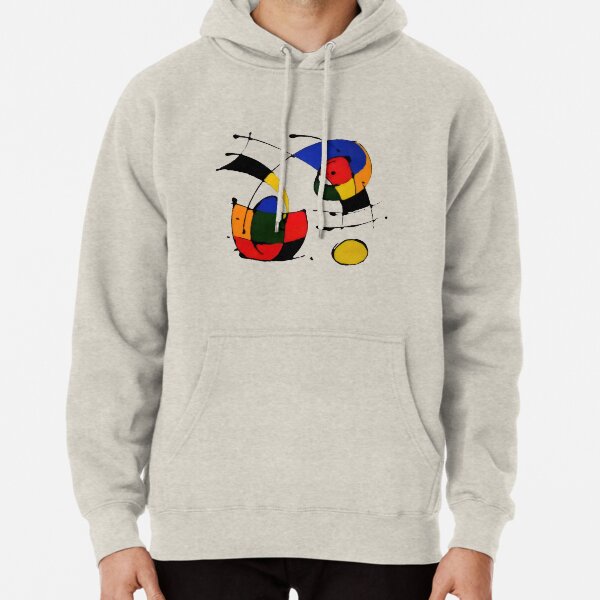 In The Style of Joan Miro Pullover Hoodie