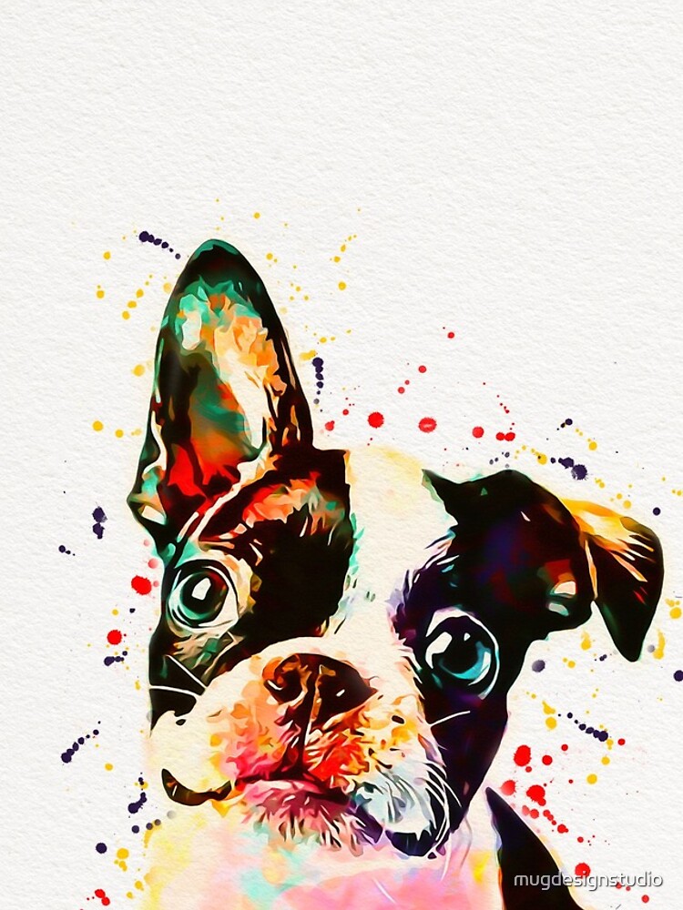 Discover Boston Terrier Watercolor iPhone Case