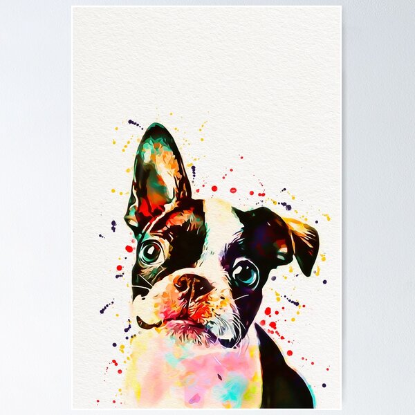 Item preview, Boston Terrier Watercolor designed and sold by mugdesignstudio.
